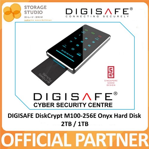 DIGISAFE DiskCrypt M100-256E Onyx USB 3.0 Hard Disk HDD